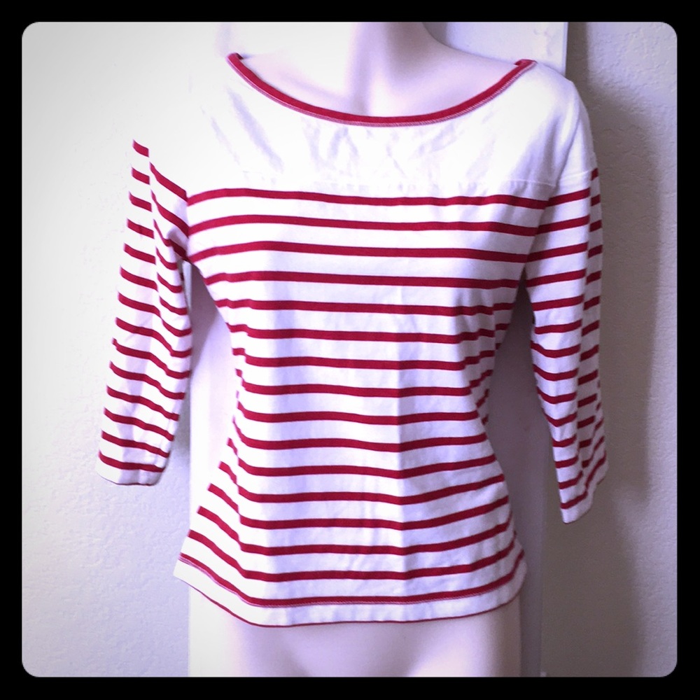 EUC Anthropologie Striped Top Nautical Boho Med